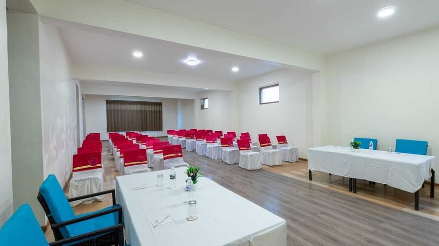 A shot of conference room with rows of chairs set up for a meeting or presentation  | DLS Serenity Resort and Spa